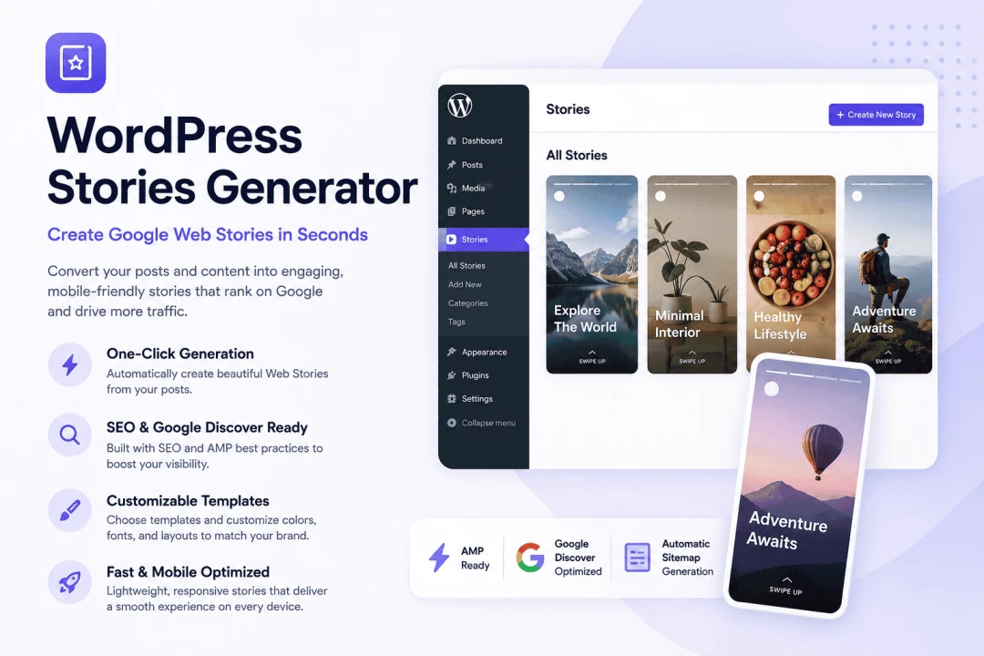 Workpress Strories Generator